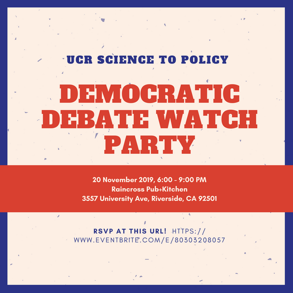 Flyer advertising the debate watch party